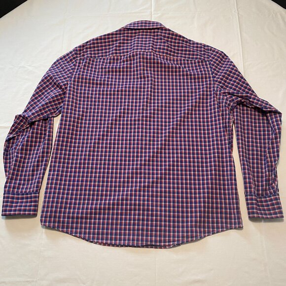 UNTUCKit Men’s Performance Button-down shirt, Blue Red White Check Plaid, 2XL - Picture 4 of 16